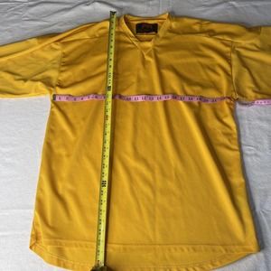 hockey jersey yellow size large L Blank Off Limits Do Not Touch Protect Flow tag